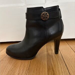 Tory Burch Black Leather Ankle Boots